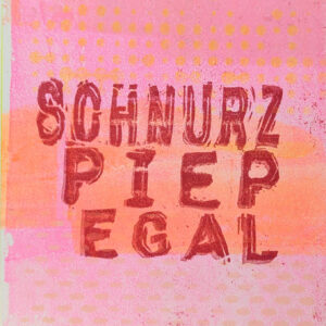 Selbstgeschnitzte Stempel auf Gelprint Hintergrund