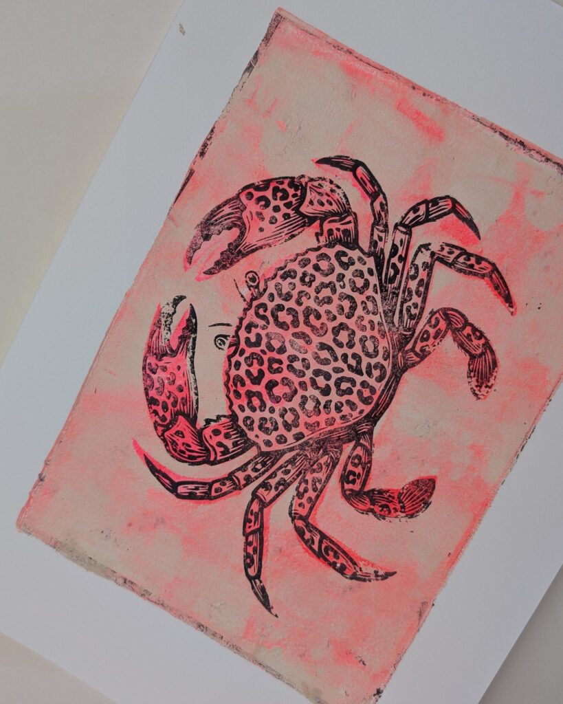 09.09.2026 Skurriler Laserprint-Transfer auf der Gelplatte
