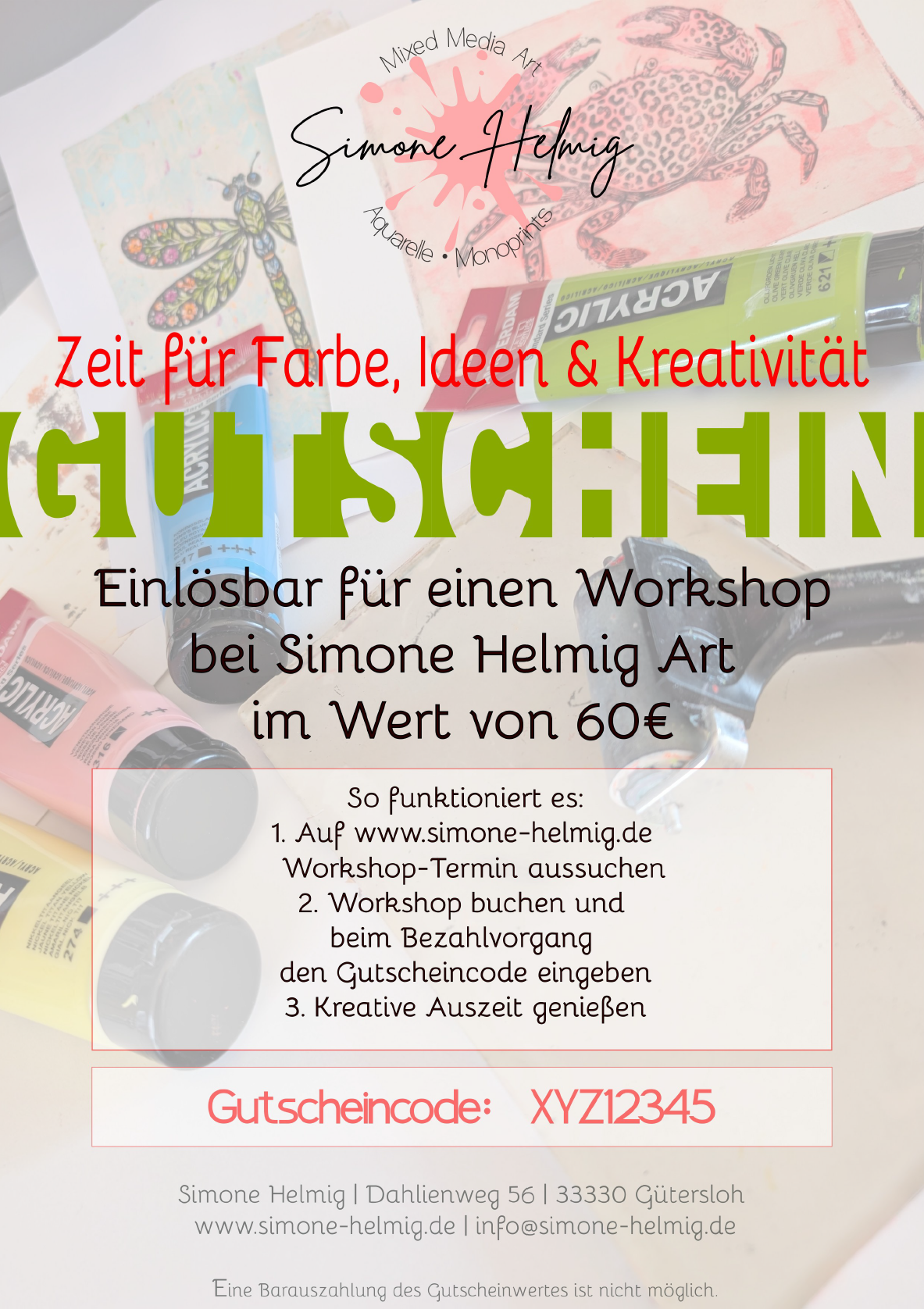 Geschenkgutschein für einen Workshop – Bild 1