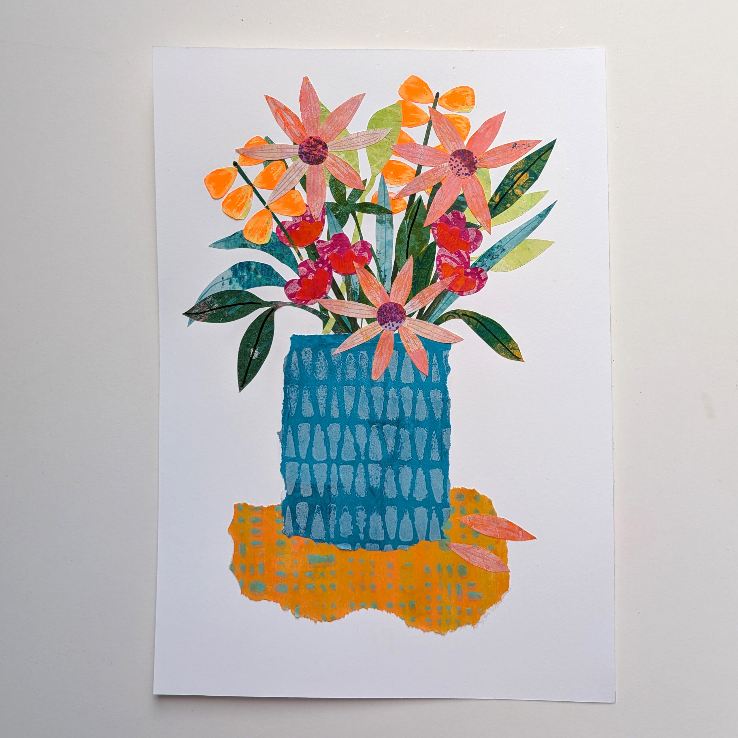 Blumen für den Herbst - 2 | Original-Collage, A4 – Bild 3