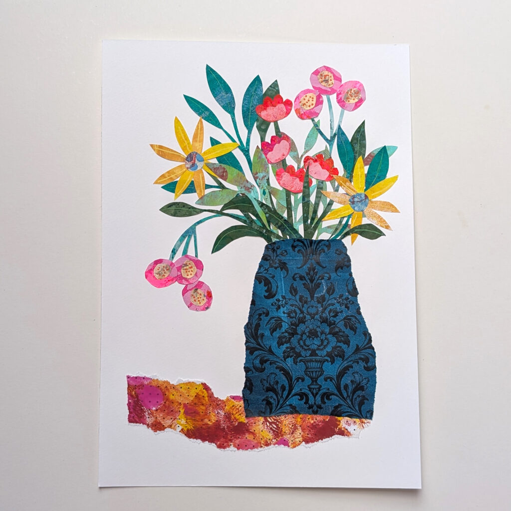 Blumen für den Herbst - 1 | Original-Collage, A4