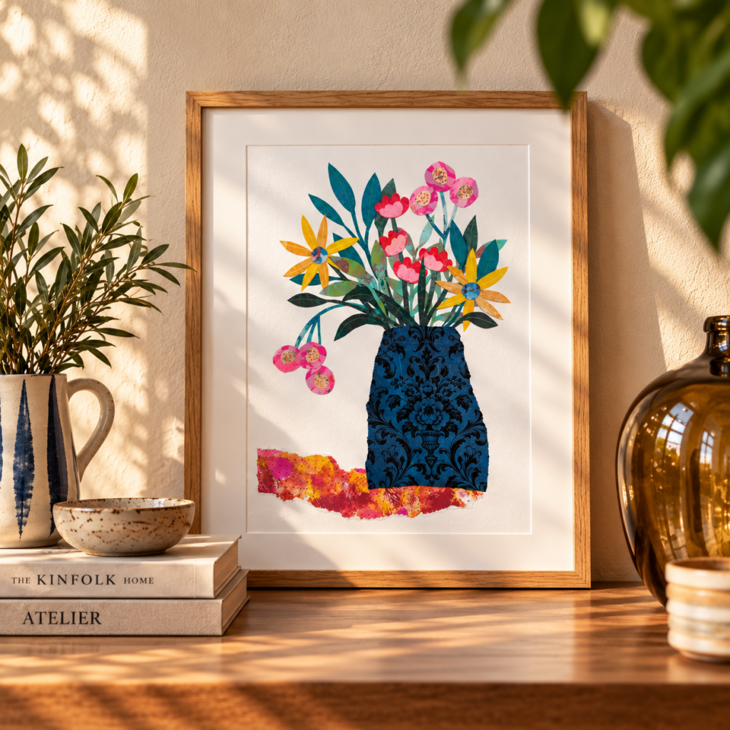 Blumen für den Herbst - 1 | Original-Collage, A4