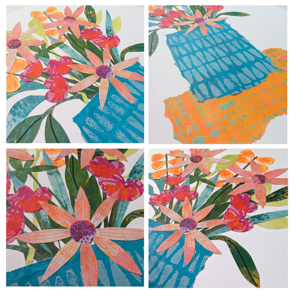 Blumen für den Herbst - 2 | Original-Collage, A4