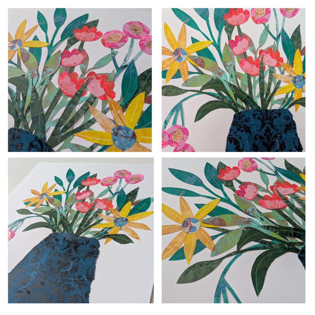 Blumen für den Herbst - 1 | Original-Collage, A4