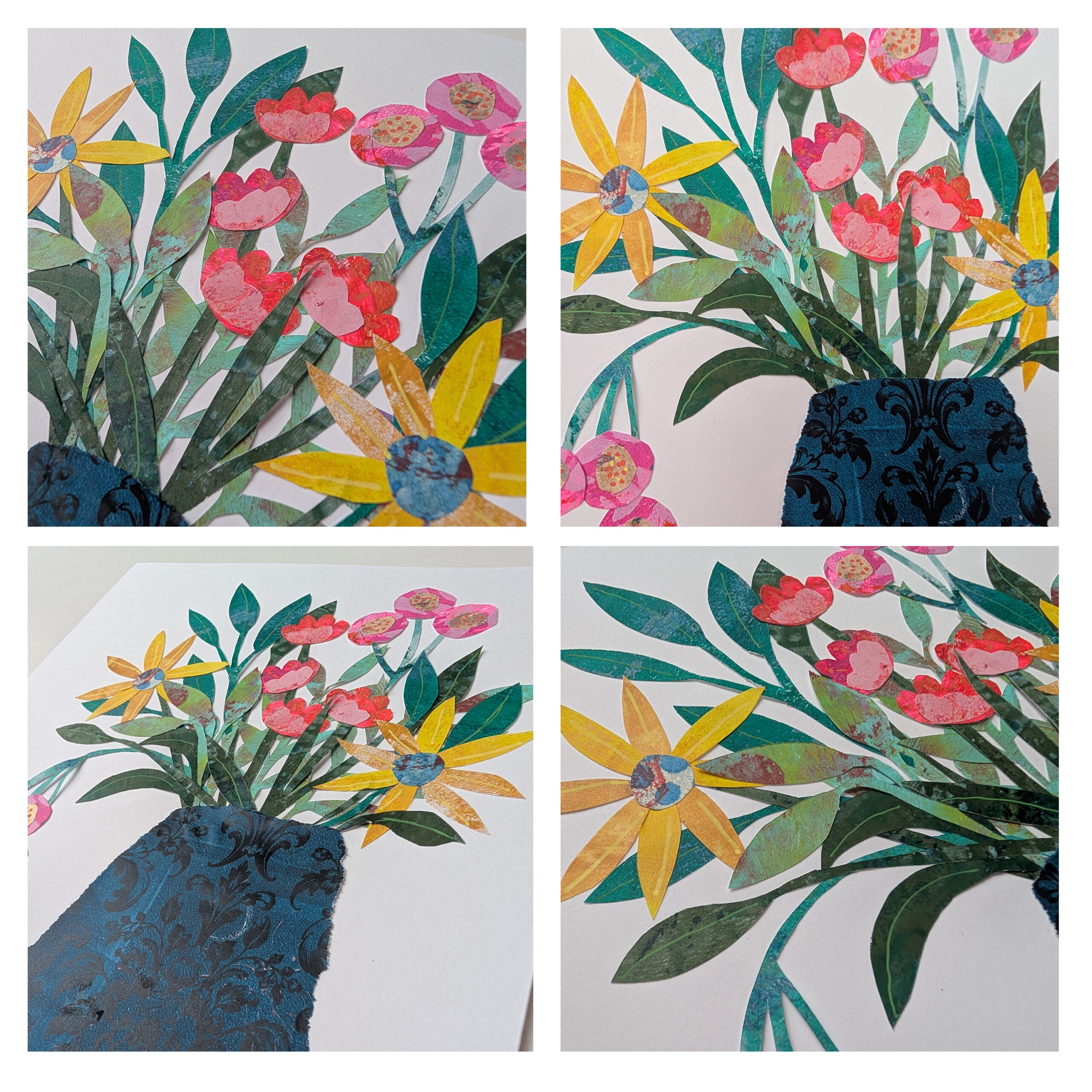 Blumen für den Herbst - 1 | Original-Collage, A4 – Bild 2