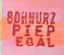 Selbstgeschnitzte Stempel auf Gelprint Hintergrund