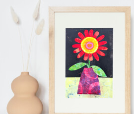 Collage aus Gelli Plate Drucken