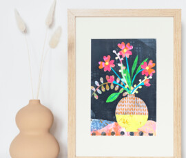 Collage aus Gelli Plate Drucken