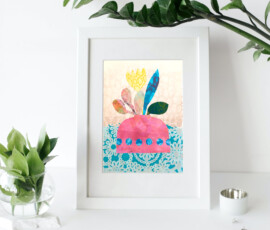 Collage aus Gelli Plate Drucken