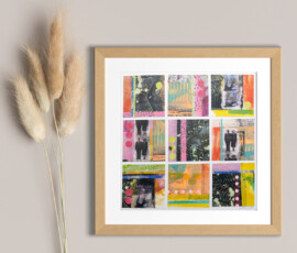 Collage aus Gelli Plate Drucken