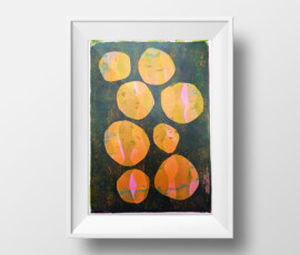 Arbeiten mit veschiedenen Schablonen auf der Gelli Plate