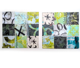 Collage aus Gelli Plate Drucken