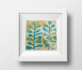 Arbeiten mit veschiedenen Schablonen auf der Gelli Plate